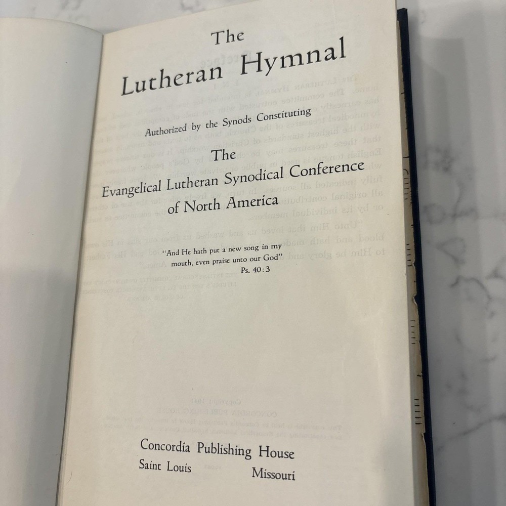 VINTAGE- The Lutheran Hymnal 1941 Concordia Publishing Blue Hard Cover - Picture 4 of 8